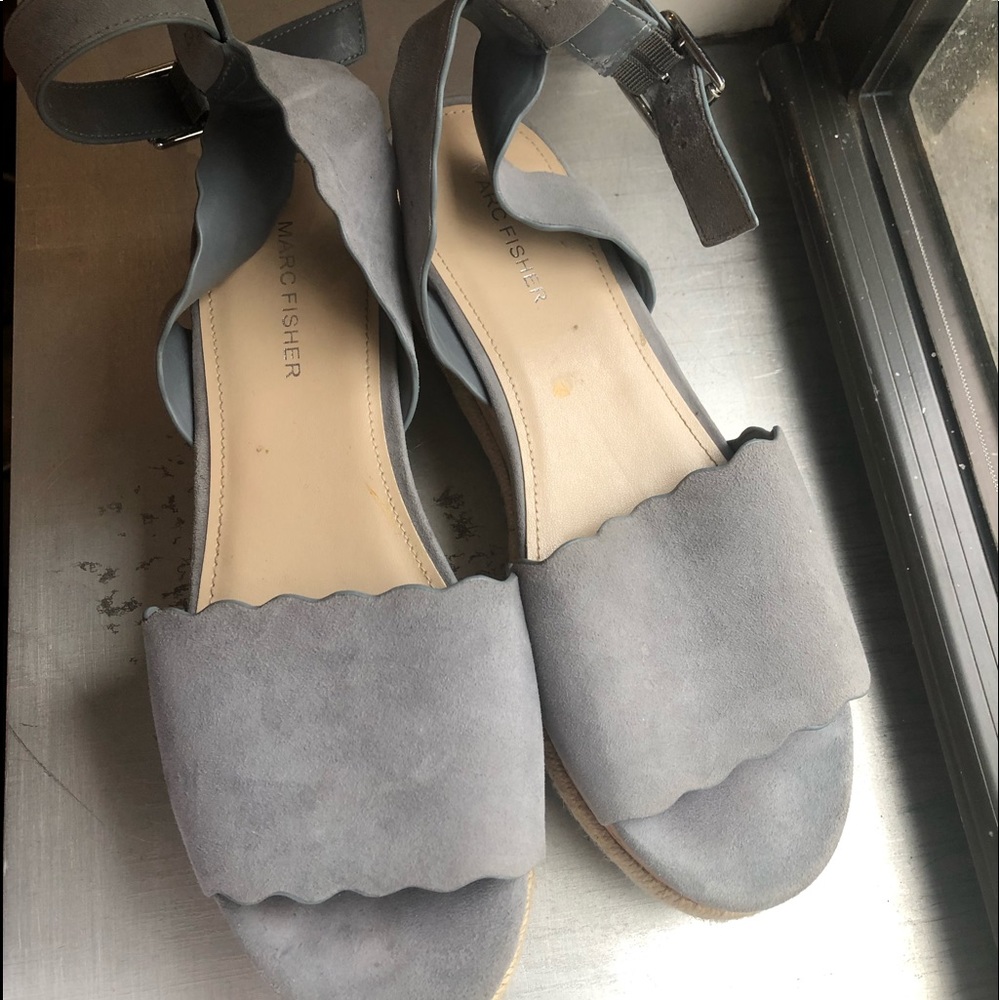 Marc Fisher suede lt. blue sandals